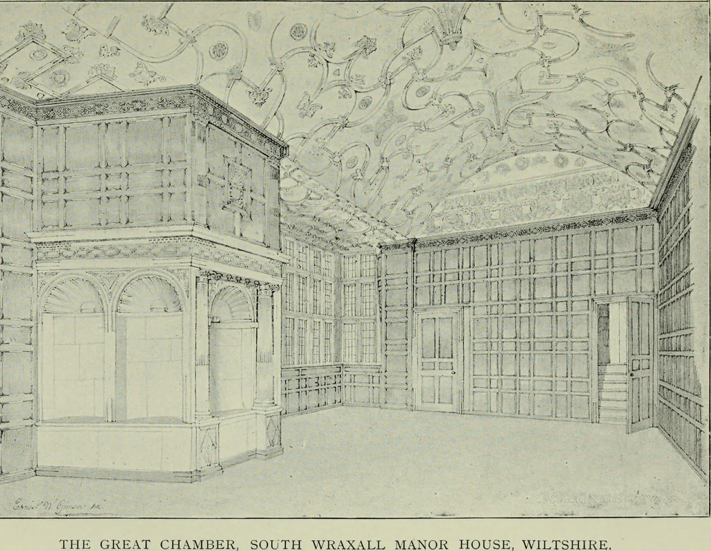 An illustration from Early renaissance architecture in England; a historical & descriptive account of the Tudor, Elizabethan & Jacobean periods, 1500-1625, for the use of students and others, 1901, leaf 285