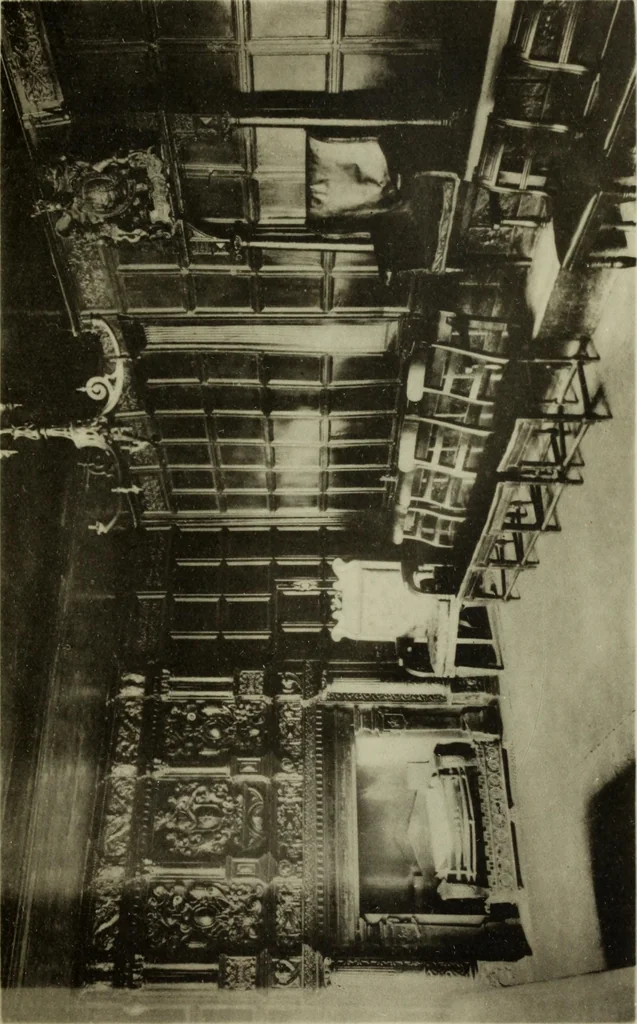 An illustration from Early renaissance architecture in England; a historical & descriptive account of the Tudor, Elizabethan & Jacobean periods, 1500-1625, for the use of students and others, 1901, leaf 287