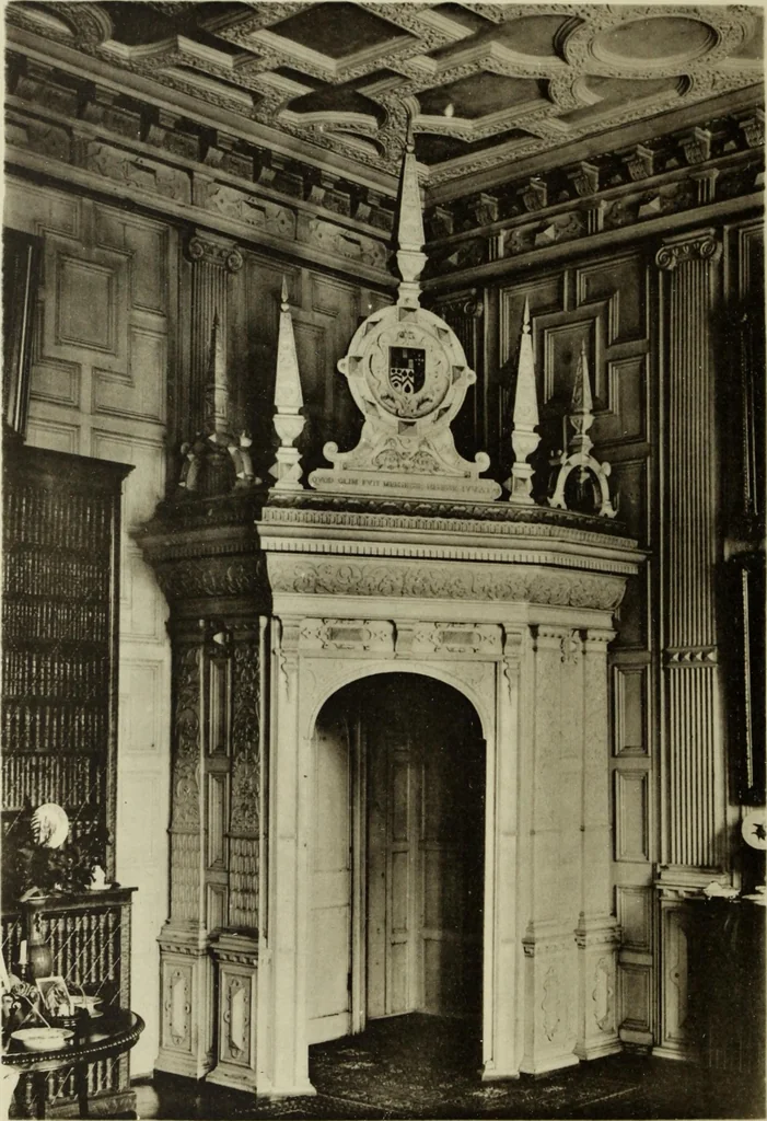An illustration from Early renaissance architecture in England; a historical & descriptive account of the Tudor, Elizabethan & Jacobean periods, 1500-1625, for the use of students and others, 1901, leaf 294