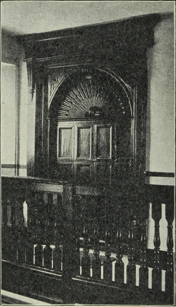 An illustration from Early renaissance architecture in England; a historical & descriptive account of the Tudor, Elizabethan & Jacobean periods, 1500-1625, for the use of students and others, 1901, leaf 296