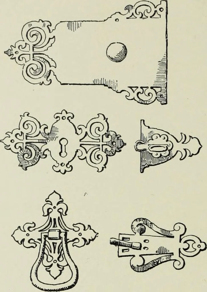 An illustration from Early renaissance architecture in England; a historical & descriptive account of the Tudor, Elizabethan & Jacobean periods, 1500-1625, for the use of students and others, 1901, leaf 304