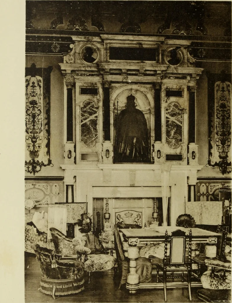 An illustration from Early renaissance architecture in England; a historical & descriptive account of the Tudor, Elizabethan & Jacobean periods, 1500-1625, for the use of students and others, 1901, leaf 316