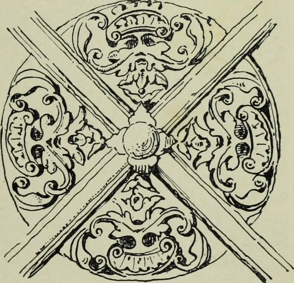 An illustration from Early renaissance architecture in England; a historical & descriptive account of the Tudor, Elizabethan & Jacobean periods, 1500-1625, for the use of students and others, 1901, leaf 339