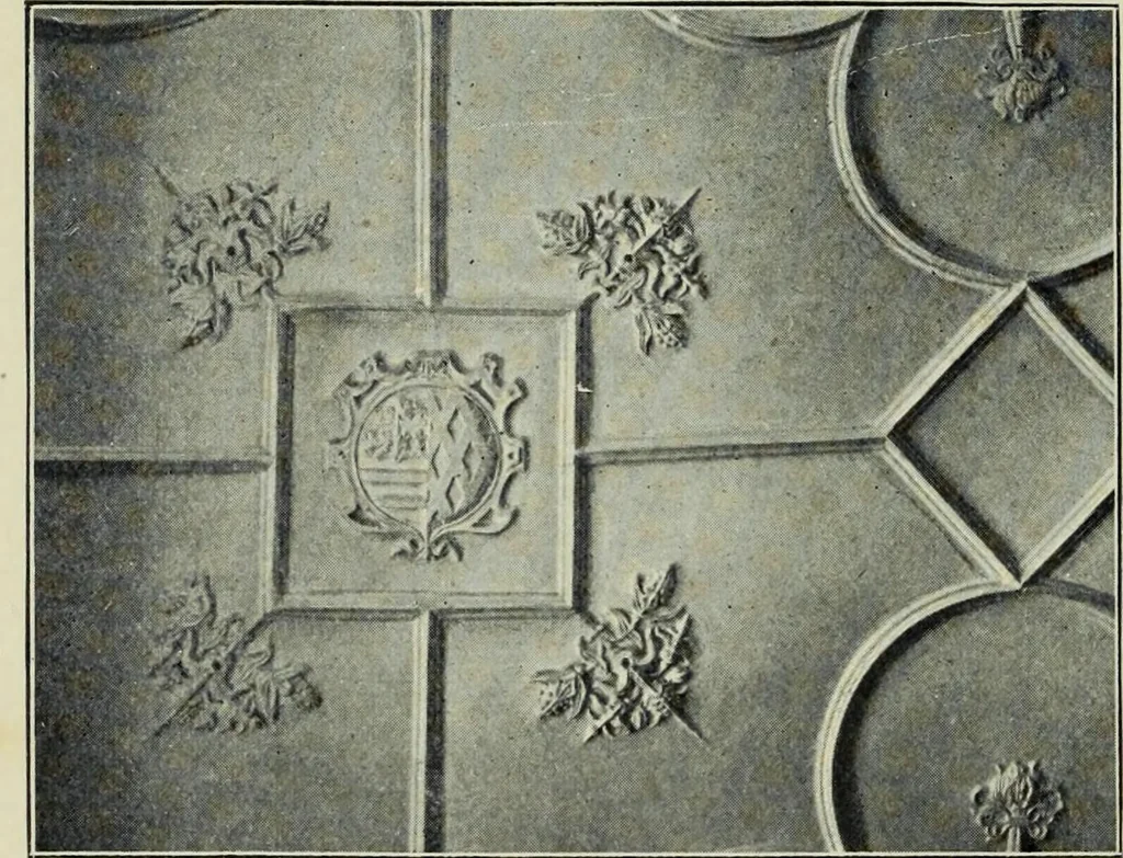 An illustration from Early renaissance architecture in England; a historical & descriptive account of the Tudor, Elizabethan & Jacobean periods, 1500-1625, for the use of students and others, 1901, leaf 340