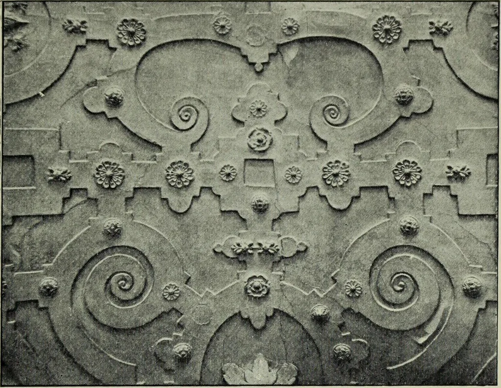 An illustration from Early renaissance architecture in England; a historical & descriptive account of the Tudor, Elizabethan & Jacobean periods, 1500-1625, for the use of students and others, 1901, leaf 343