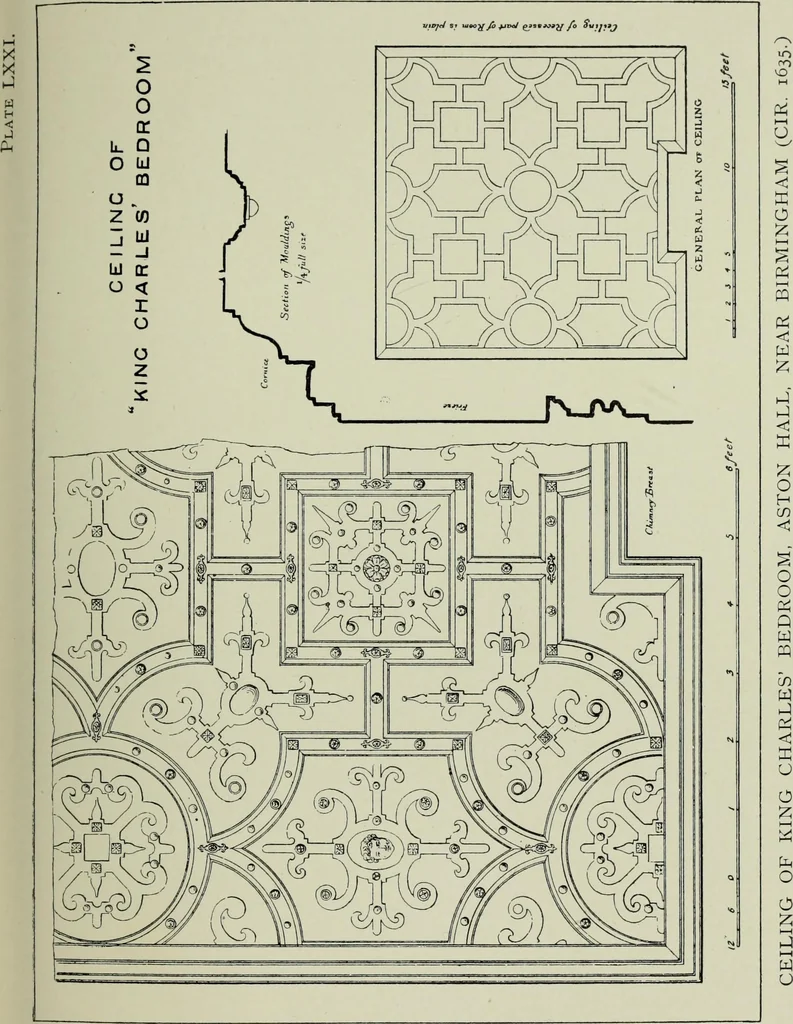 An illustration from Early renaissance architecture in England; a historical & descriptive account of the Tudor, Elizabethan & Jacobean periods, 1500-1625, for the use of students and others, 1901, leaf 351