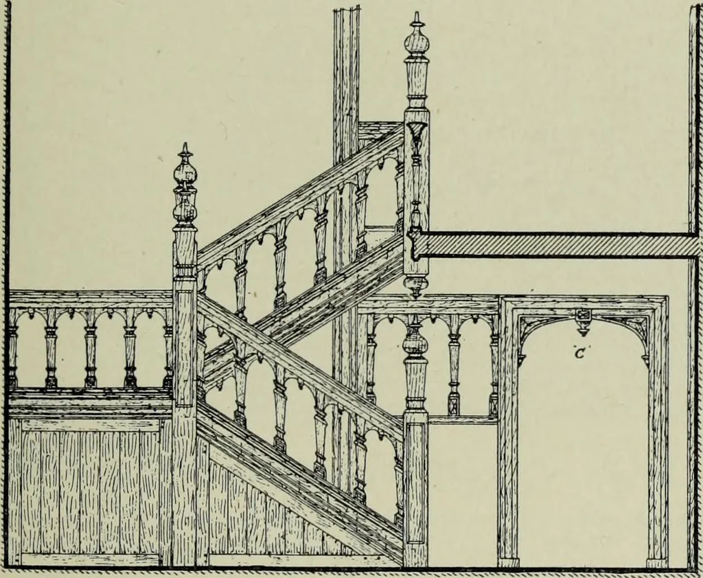 An illustration from Early renaissance architecture in England; a historical & descriptive account of the Tudor, Elizabethan & Jacobean periods, 1500-1625, for the use of students and others, 1901, leaf 365