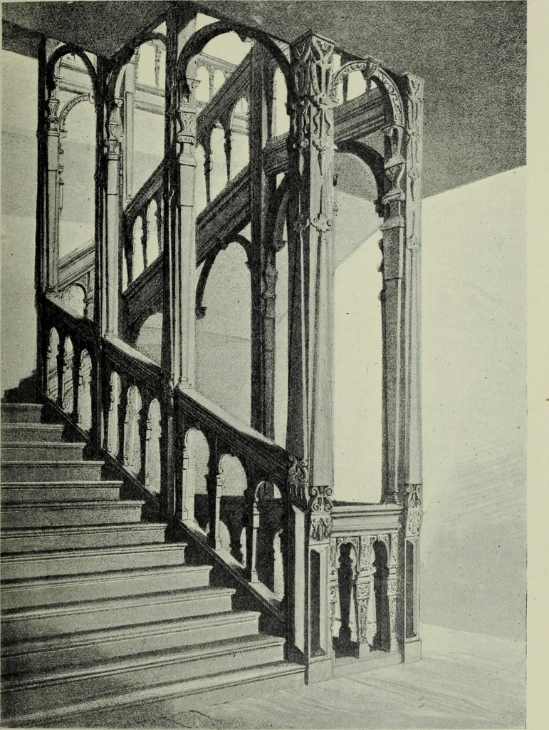 An illustration from Early renaissance architecture in England; a historical & descriptive account of the Tudor, Elizabethan & Jacobean periods, 1500-1625, for the use of students and others, 1901, leaf 371