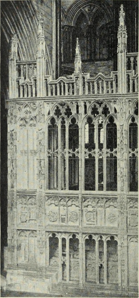 An illustration from Early renaissance architecture in England; a historical & descriptive account of the Tudor, Elizabethan & Jacobean periods, 1500-1625, for the use of students and others, 1901, leaf 38