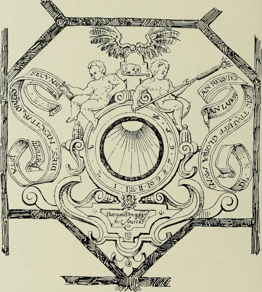 An illustration from Early renaissance architecture in England; a historical & descriptive account of the Tudor, Elizabethan & Jacobean periods, 1500-1625, for the use of students and others, 1901, leaf 380