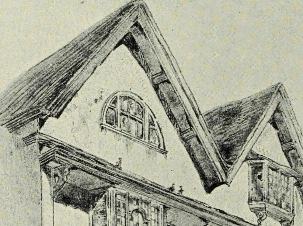 An illustration from Early renaissance architecture in England; a historical & descriptive account of the Tudor, Elizabethan & Jacobean periods, 1500-1625, for the use of students and others, 1901, leaf 386