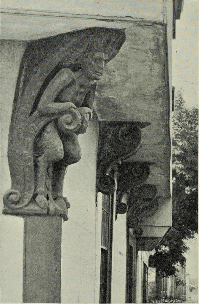 An illustration from Early renaissance architecture in England; a historical & descriptive account of the Tudor, Elizabethan & Jacobean periods, 1500-1625, for the use of students and others, 1901, leaf 392