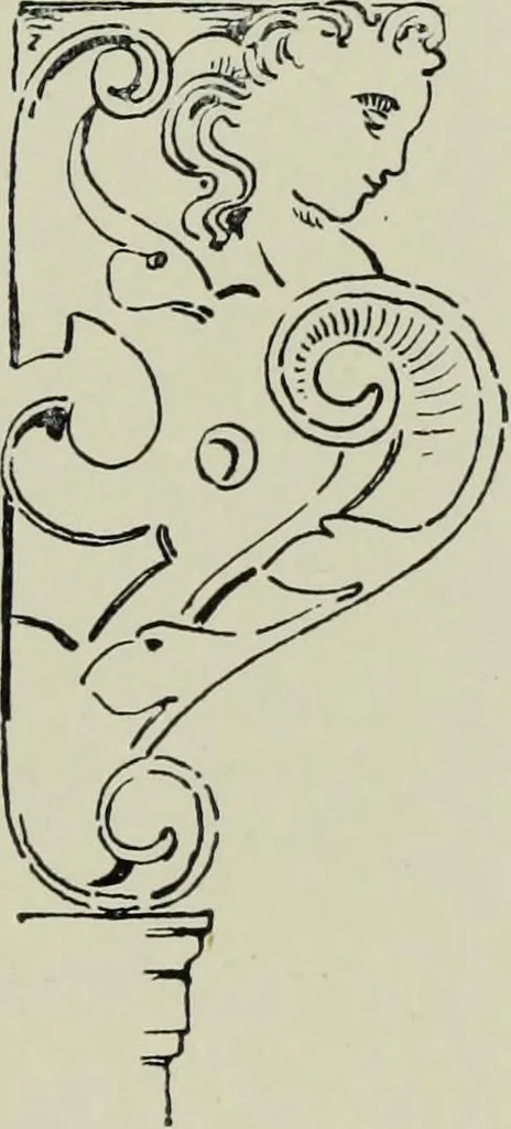 An illustration from Early renaissance architecture in England; a historical & descriptive account of the Tudor, Elizabethan & Jacobean periods, 1500-1625, for the use of students and others, 1901, leaf 393