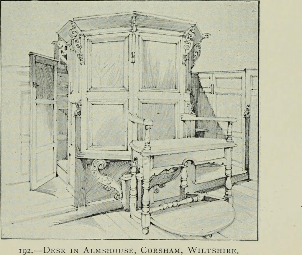 An illustration from Early renaissance architecture in England; a historical & descriptive account of the Tudor, Elizabethan & Jacobean periods, 1500-1625, for the use of students and others, 1901, leaf 395