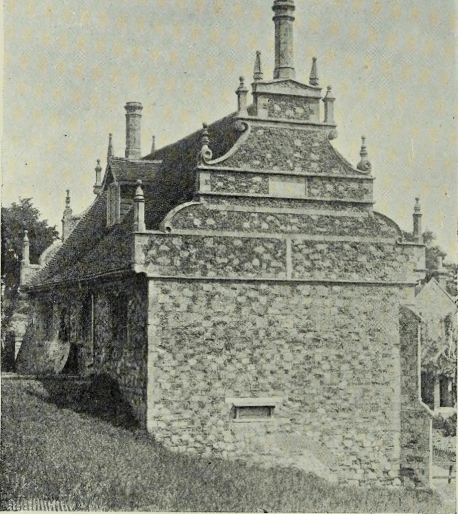 An illustration from Early renaissance architecture in England; a historical & descriptive account of the Tudor, Elizabethan & Jacobean periods, 1500-1625, for the use of students and others, 1901, leaf 402
