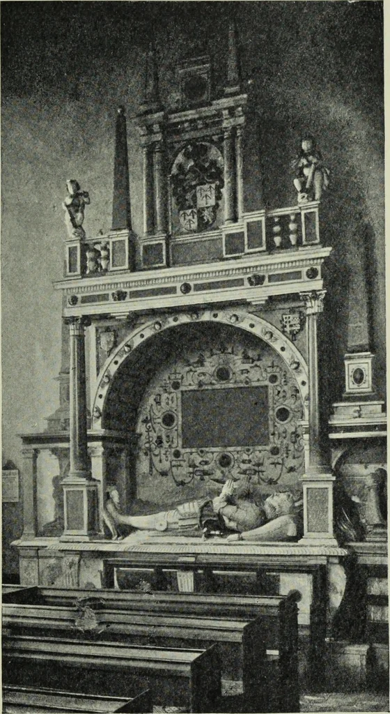 An illustration from Early renaissance architecture in England; a historical & descriptive account of the Tudor, Elizabethan & Jacobean periods, 1500-1625, for the use of students and others, 1901, leaf 407