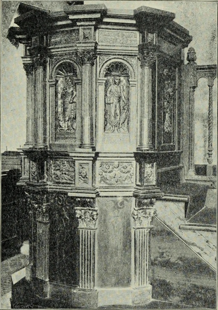 An illustration from Early renaissance architecture in England; a historical & descriptive account of the Tudor, Elizabethan & Jacobean periods, 1500-1625, for the use of students and others, 1901, leaf 413