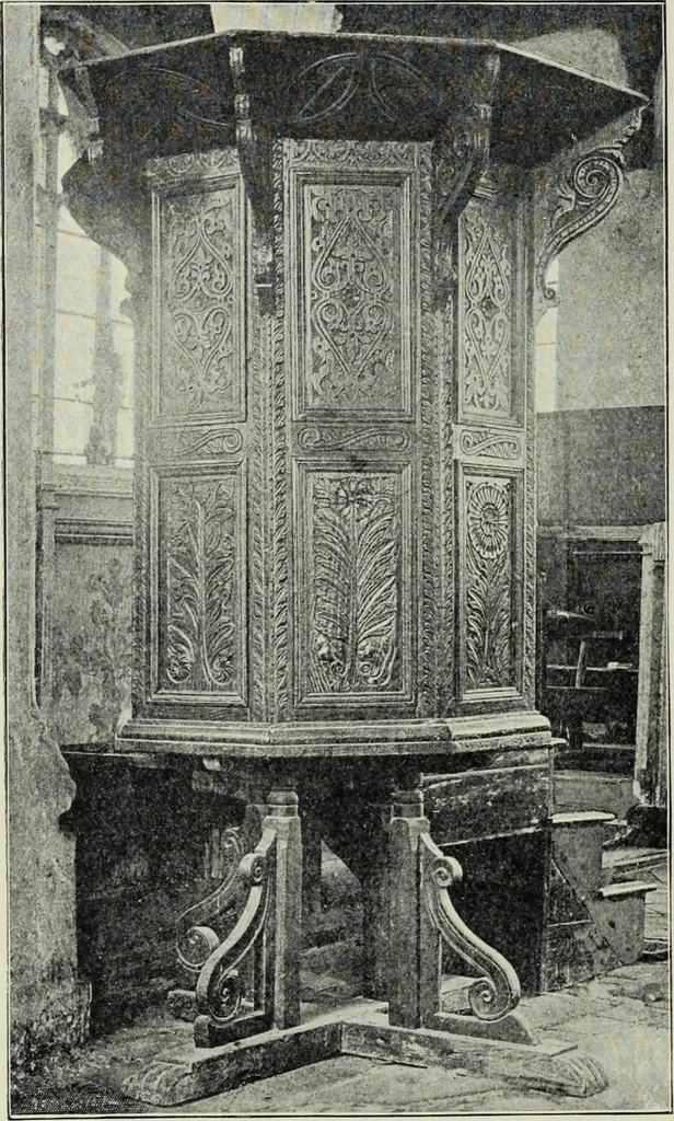 An illustration from Early renaissance architecture in England; a historical & descriptive account of the Tudor, Elizabethan & Jacobean periods, 1500-1625, for the use of students and others, 1901, leaf 414
