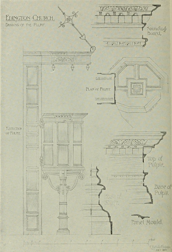An illustration from Early renaissance architecture in England; a historical & descriptive account of the Tudor, Elizabethan & Jacobean periods, 1500-1625, for the use of students and others, 1901, leaf 416