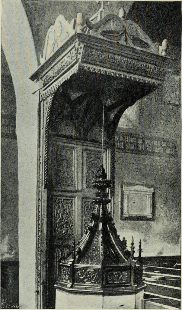 An illustration from Early renaissance architecture in England; a historical & descriptive account of the Tudor, Elizabethan & Jacobean periods, 1500-1625, for the use of students and others, 1901, leaf 418