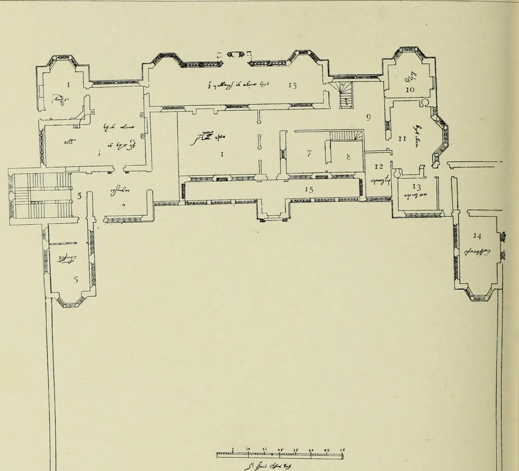 An illustration from Early renaissance architecture in England; a historical & descriptive account of the Tudor, Elizabethan & Jacobean periods, 1500-1625, for the use of students and others, 1901, leaf 428