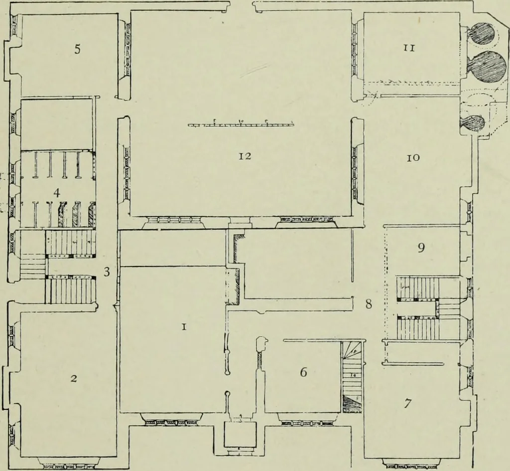 An illustration from Early renaissance architecture in England; a historical & descriptive account of the Tudor, Elizabethan & Jacobean periods, 1500-1625, for the use of students and others, 1901, leaf 443