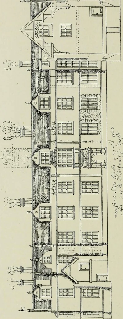 An illustration from Early renaissance architecture in England; a historical & descriptive account of the Tudor, Elizabethan & Jacobean periods, 1500-1625, for the use of students and others, 1901, leaf 452