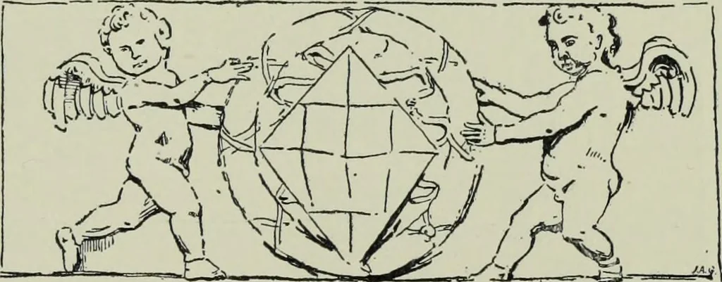 An illustration from Early renaissance architecture in England; a historical & descriptive account of the Tudor, Elizabethan & Jacobean periods, 1500-1625, for the use of students and others, 1901, leaf 47