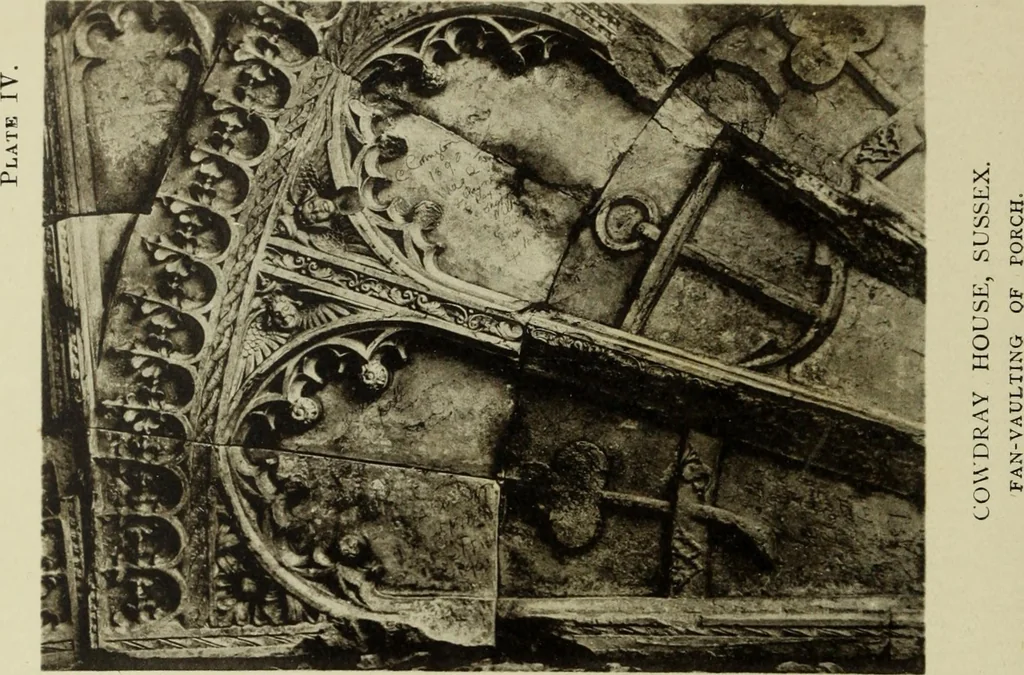 An illustration from Early renaissance architecture in England; a historical & descriptive account of the Tudor, Elizabethan & Jacobean periods, 1500-1625, for the use of students and others, 1901, leaf 52