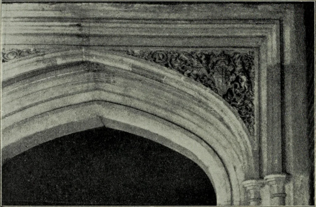 An illustration from Early renaissance architecture in England; a historical & descriptive account of the Tudor, Elizabethan & Jacobean periods, 1500-1625, for the use of students and others, 1901, leaf 74