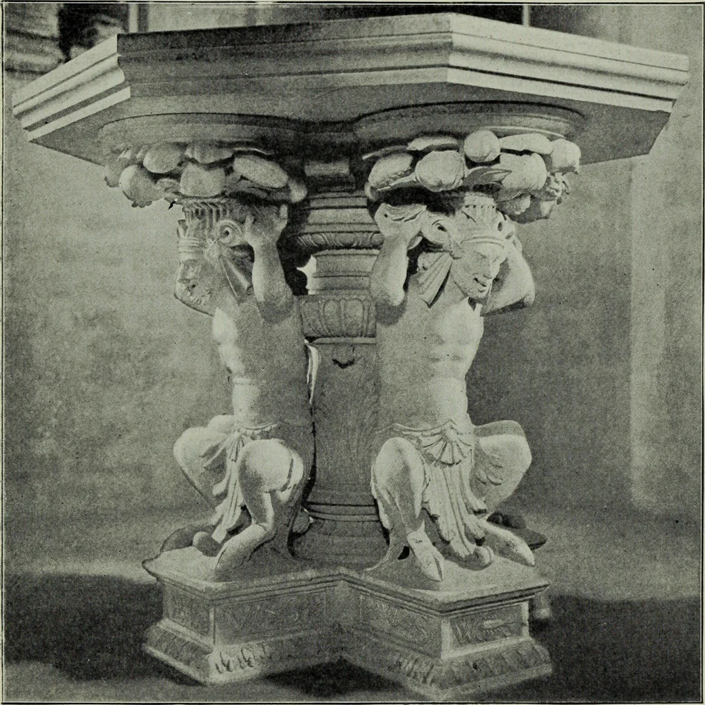 An illustration from Early renaissance architecture in England; a historical & descriptive account of the Tudor, Elizabethan & Jacobean periods, 1500-1625, for the use of students and others, 1901, leaf 79