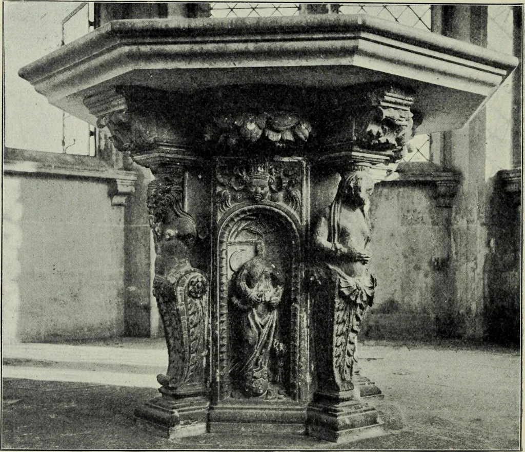 An illustration from Early renaissance architecture in England; a historical & descriptive account of the Tudor, Elizabethan & Jacobean periods, 1500-1625, for the use of students and others, 1901, leaf 80