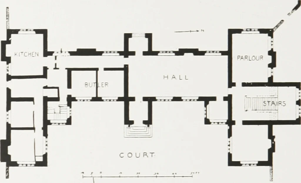 An illustration from Early renaissance architecture in England : a historical and descriptive account of the Tudor, Elizabethan, and Jacobean periods, 1500-1625 : for the use of students and others, 1914, leaf 111