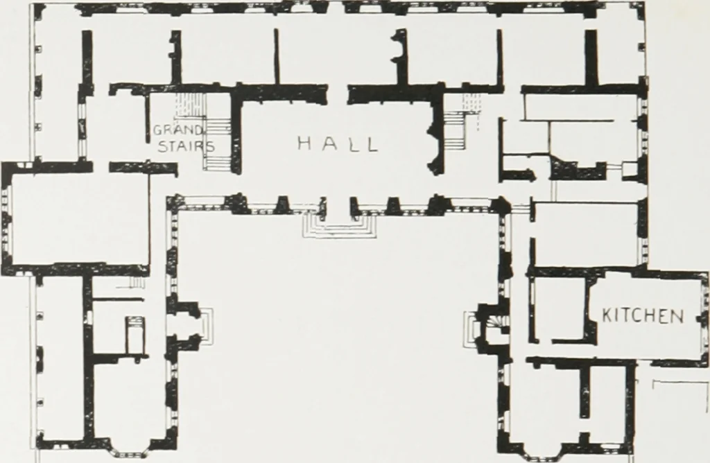 An illustration from Early renaissance architecture in England : a historical and descriptive account of the Tudor, Elizabethan, and Jacobean periods, 1500-1625 : for the use of students and others, 1914, leaf 113