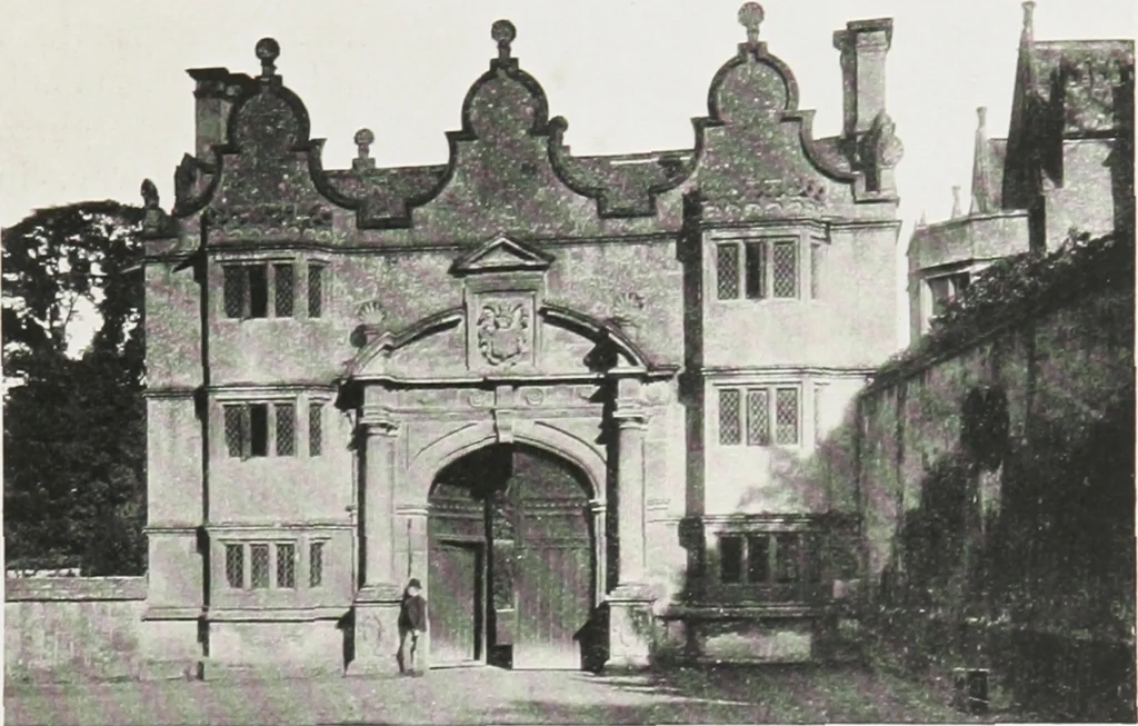 An illustration from Early renaissance architecture in England : a historical and descriptive account of the Tudor, Elizabethan, and Jacobean periods, 1500-1625 : for the use of students and others, 1914, leaf 122