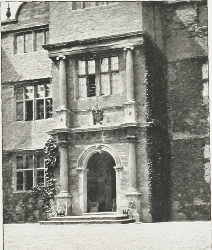 An illustration from Early renaissance architecture in England : a historical and descriptive account of the Tudor, Elizabethan, and Jacobean periods, 1500-1625 : for the use of students and others, 1914, leaf 128