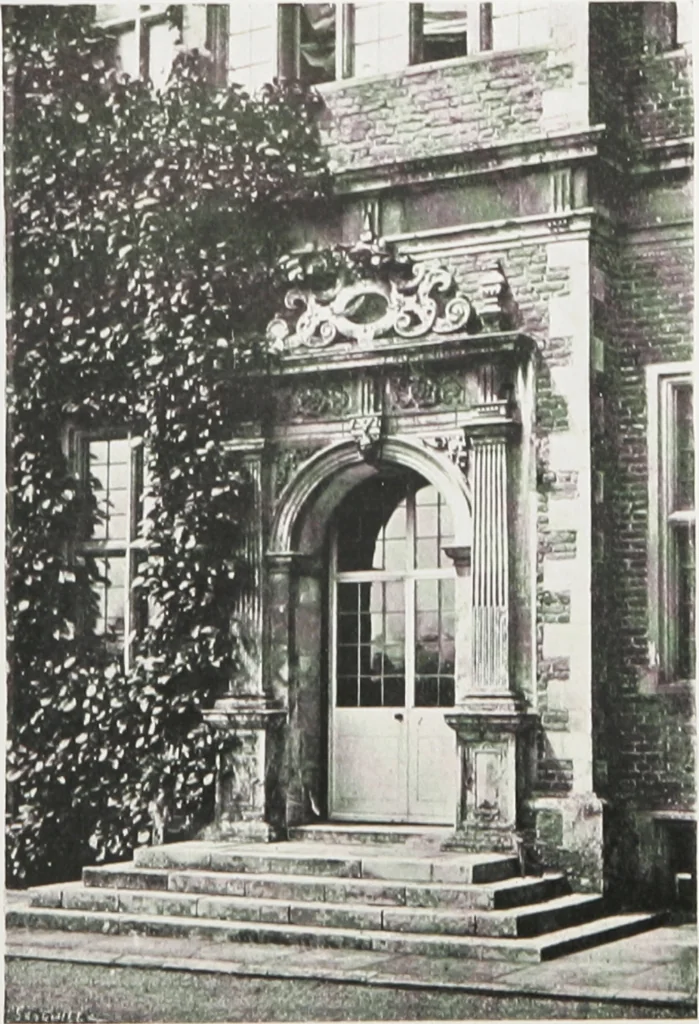 An illustration from Early renaissance architecture in England : a historical and descriptive account of the Tudor, Elizabethan, and Jacobean periods, 1500-1625 : for the use of students and others, 1914, leaf 129