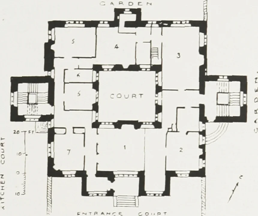 An illustration from Early renaissance architecture in England : a historical and descriptive account of the Tudor, Elizabethan, and Jacobean periods, 1500-1625 : for the use of students and others, 1914, leaf 132