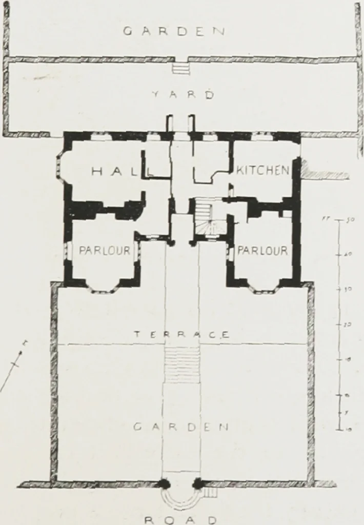 An illustration from Early renaissance architecture in England : a historical and descriptive account of the Tudor, Elizabethan, and Jacobean periods, 1500-1625 : for the use of students and others, 1914, leaf 144