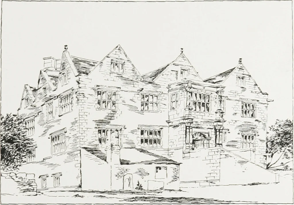 An illustration from Early renaissance architecture in England : a historical and descriptive account of the Tudor, Elizabethan, and Jacobean periods, 1500-1625 : for the use of students and others, 1914, leaf 148