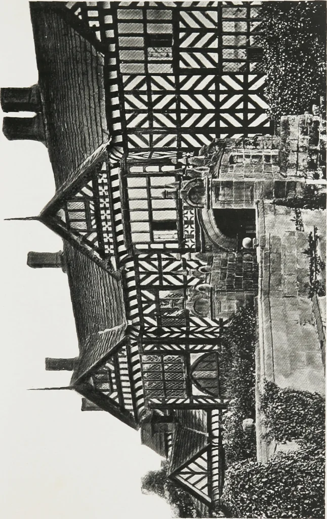 An illustration from Early renaissance architecture in England : a historical and descriptive account of the Tudor, Elizabethan, and Jacobean periods, 1500-1625 : for the use of students and others, 1914, leaf 150