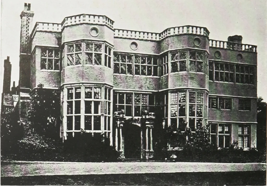 An illustration from Early renaissance architecture in England : a historical and descriptive account of the Tudor, Elizabethan, and Jacobean periods, 1500-1625 : for the use of students and others, 1914, leaf 157
