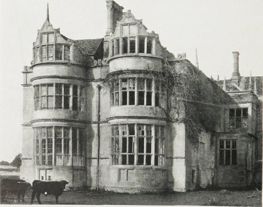 An illustration from Early renaissance architecture in England : a historical and descriptive account of the Tudor, Elizabethan, and Jacobean periods, 1500-1625 : for the use of students and others, 1914, leaf 157