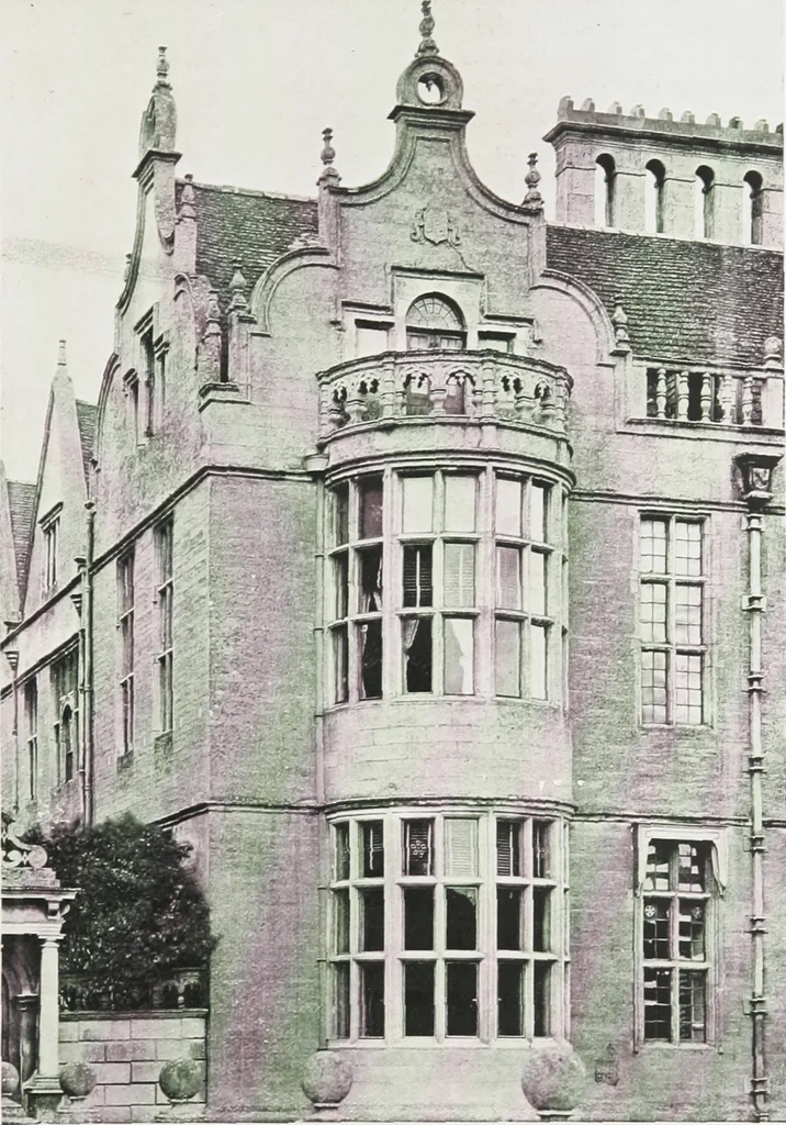An illustration from Early renaissance architecture in England : a historical and descriptive account of the Tudor, Elizabethan, and Jacobean periods, 1500-1625 : for the use of students and others, 1914, leaf 158