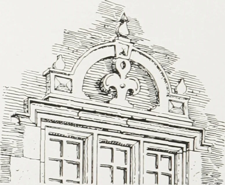 An illustration from Early renaissance architecture in England : a historical and descriptive account of the Tudor, Elizabethan, and Jacobean periods, 1500-1625 : for the use of students and others, 1914, leaf 161