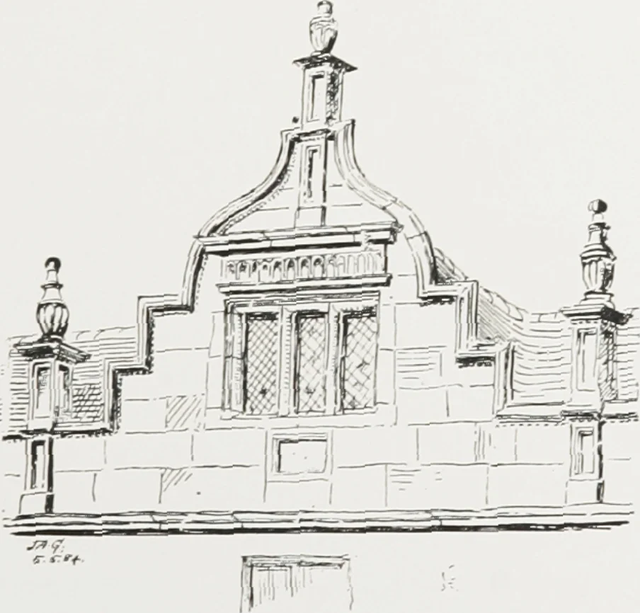 An illustration from Early renaissance architecture in England : a historical and descriptive account of the Tudor, Elizabethan, and Jacobean periods, 1500-1625 : for the use of students and others, 1914, leaf 168