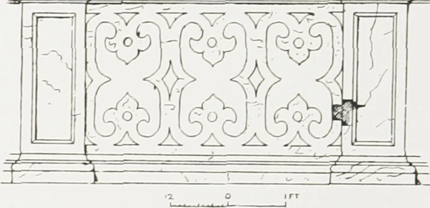 An illustration from Early renaissance architecture in England : a historical and descriptive account of the Tudor, Elizabethan, and Jacobean periods, 1500-1625 : for the use of students and others, 1914, leaf 169