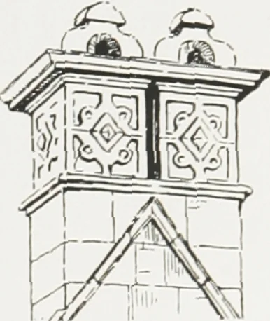 An illustration from Early renaissance architecture in England : a historical and descriptive account of the Tudor, Elizabethan, and Jacobean periods, 1500-1625 : for the use of students and others, 1914, leaf 174