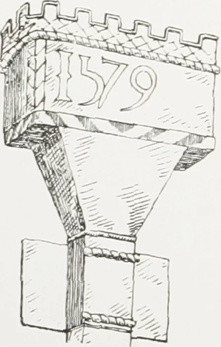 An illustration from Early renaissance architecture in England : a historical and descriptive account of the Tudor, Elizabethan, and Jacobean periods, 1500-1625 : for the use of students and others, 1914, leaf 178