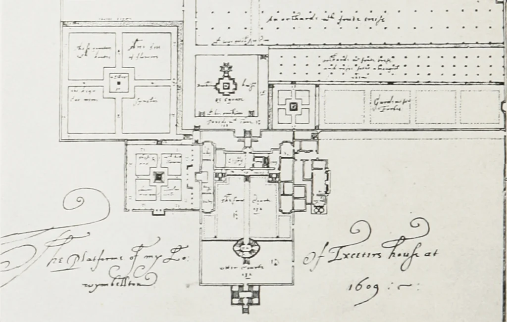 An illustration from Early renaissance architecture in England : a historical and descriptive account of the Tudor, Elizabethan, and Jacobean periods, 1500-1625 : for the use of students and others, 1914, leaf 183